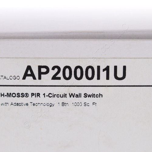 Hubbell Ivory Occupancy Sensor Switch Adaptive PIR 120/277V 1000ft² AP2000I1U - Picture 6 of 6