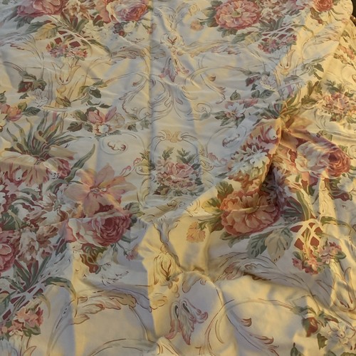 Lenzuolo con angoli Ralph Lauren Ginevra Queen 100% raso di cotone beige floreale - Foto 6 di 6