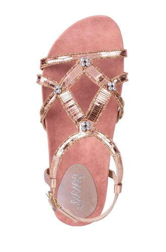 Xyxyx Damen Marken-Ledersandalette mit Pailletten, rosé GR 39 *NEU* - Bild 4 von 4