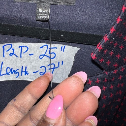 NWOT TALBOTS 18W Jacquard Check Blazer - Picture 8 of 8