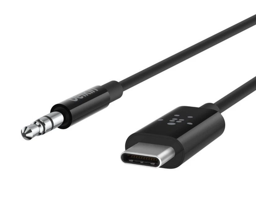 Belkin RockStar USB-C to 3.5mm Auxiliary Audio Cable 3ft, F7U079BT03-BLK - Picture 2 of 9