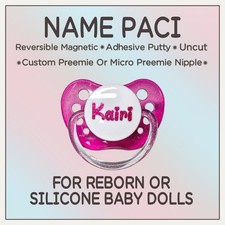 Personalized Pink Sparkle Name Pacifier Reborn Or Silicone Doll