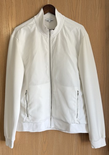 Reiss | Herren XXL | weiße gesteppte Whitley Bomberjacke Trichterausschnitt Hybrid gebraucht, in einwandfreiem Zustand