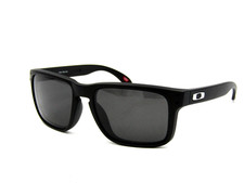 Oakley Holbrook OO9102L Polarized Sunglasses, Matte Black / Black 55mm #K31