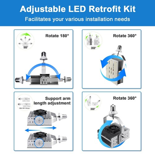 300W LED Shoebox Retrofit kit For Parking Lot Workshop Light Replac 1200W MH/HPS - Picture 6 of 12