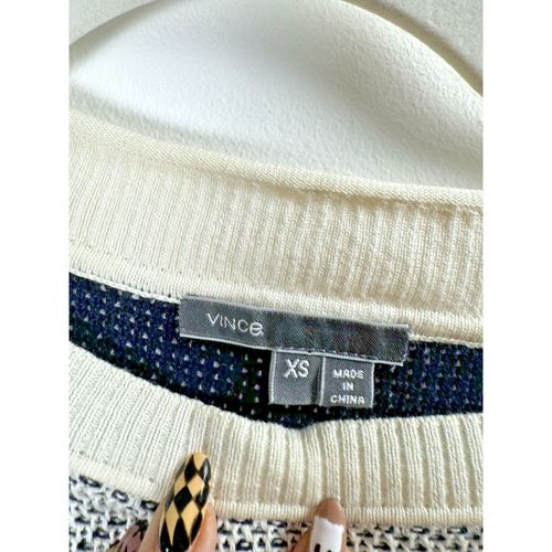 Vince. Waffle Knit Preppy Quiet Luxury Designer Cozy Classic Casual Sweater XS - Picture 4 of 7