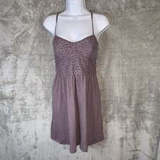 American Eagle Lace Bodice Mini Dress Mauve Purple Sz Small Boho Fairy Y2K