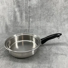 Vintage Colonial Ware Pot Pan 8.5 Inch Stainless Heavy Duty T-304S 5 ply USA