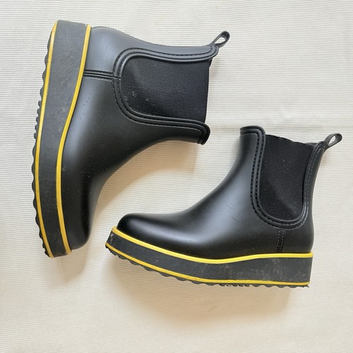 Bernando Damen-Stiefeletten Regen Schnee wasserdicht Chelsea Gummi schwarz gebraucht 8