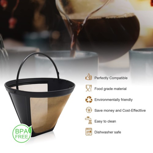 Reusable Coffee Filters for Ninja Dual Brew Coffee Maker, 2 Pack Permanent - Picture 4 of 6
