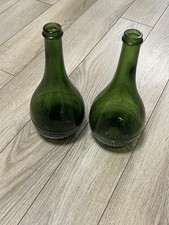 Vintage Green Glass Leroux Liquor Bottles Lot...