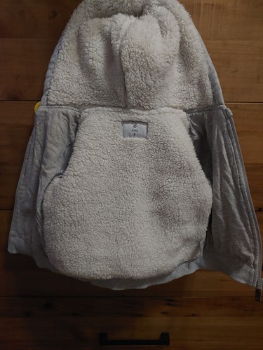 Target Baby /Toddler Grey Hoodie Jacket Sherpa Lined Size 2 - Picture 4 of 6