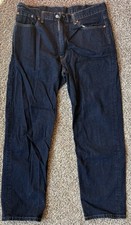 Levi's 550 Relaxed Fit Jeans Dark Blue Mens Denim Size 38X32 Tapered Leg READ