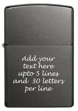 Custom Gray Dusk Zippo Lighter – Free Engraving – Windproof – Gift for Him