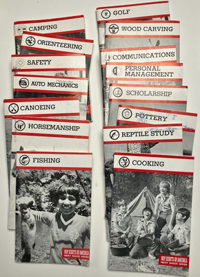 Vintage Lot of 15 Boy Scouts of America Merit Badge Series