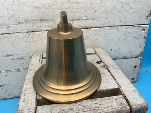 Campana de latón fundido vintage, 4 x 4,25" - Imagen 2 de 5