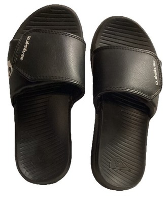 QuikSilver Slip-On Boy Black 9  Outside Bottom Sole, 8 1/2  Inside Sole,  Sz4