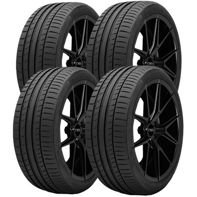 (QTY 4) 255/50R20 Continental Sport Contact 5 109W XL Black Wall Tires