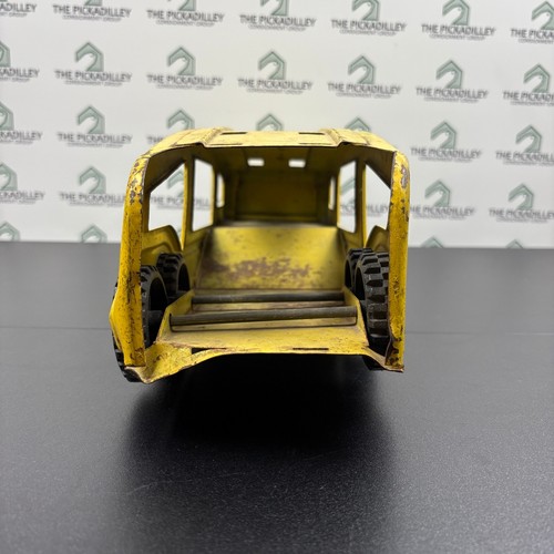 Structo Auto Haul Vintage Toy Car Carrier Truck Pressed Steel Yellow Wheels - Picture 2 of 4