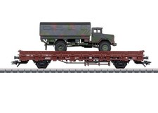 Märklin 46928 Rungenwagen mit MAN 5t beladen der DB "NEU" mit OVP