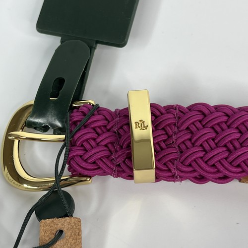 Ralph Lauren Women's Braided Spring 20 D1 Fuchsia Size XL Belt Women’s New W Tag - Picture 4 of 4