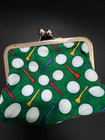 Cute Golf Purse Green Golf Tee Clutch / XL coin purse as is! — photo 1