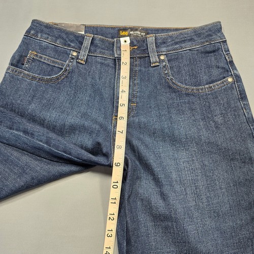 Lee Capri Jeans Womens Size 4 Petite Blue Stretch Relaxed Fit Straight Leg Denim - Picture 7 of 11