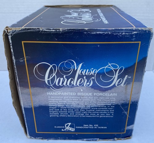 Vintage Jasco 432 Maus Karolinger Kapelle Keramik Teelicht Set komplett in Box - Bild 18 von 22