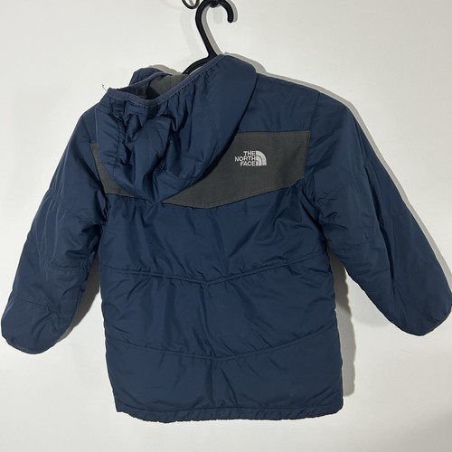 The North Face Reversible Hooded Jacket Fleece Lined Zip-Up Boys Blue XS - Picture 4 of 13