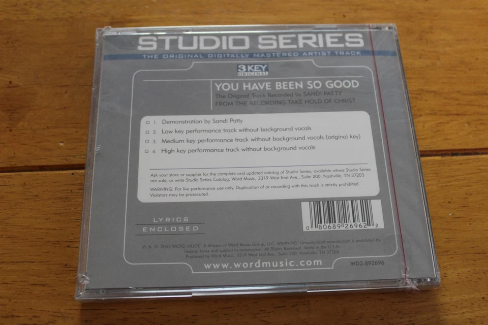 Sandi Patty CD You Have Been So Good Studio Series 3 Key Accompaniment Track New Foto 2 de 2
