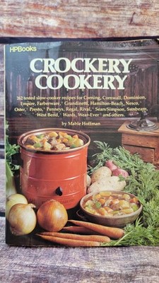 Crockery Cookery By Mabel Hoffman - 1975 Vintage Cookbook Hardcover 