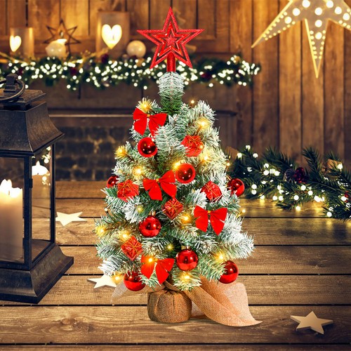 Mini Weihnachtsbaum mit LED Beleuchtung klein Künstlicher Tannenbaum Dekoration - Bild 7 von 11