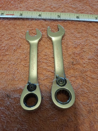 Blue Point By Snap On Tools 9 And 10 Mm Ratchet Reversible Wrenches Stubby - Picture 7 of 10