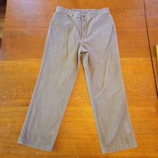Haggar Men's Corduroy Beige Casual Pants 36x30 Cotton Polyester Straight Leg