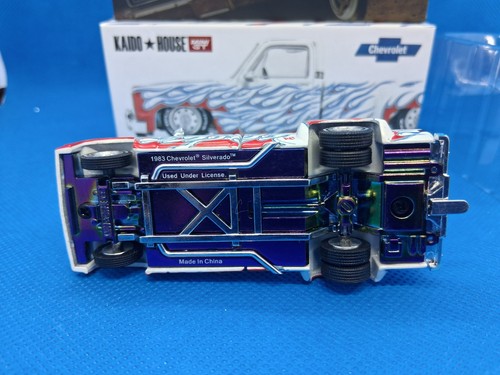 Kaido House x Mini GT Chevy Silverado Dually on Fire V2 White Flames #157 1/64 - Foto 5 di 12