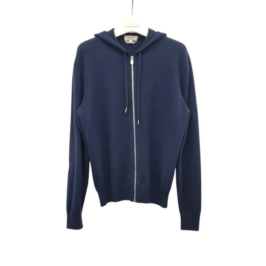HERMÈS Hermes giacca in cashmere con cappuccio e zip HEB012056 124531113