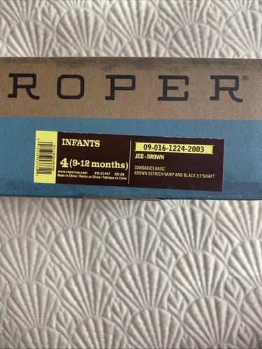 Roper Westernstiefel Jungen TPR Laufsohle Reißverschluss braun Größe 4 (9-12 Monate) - Bild 2 von 4