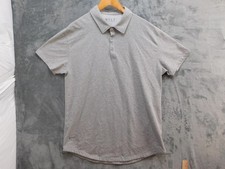 BYLT Polo Shirt Mens XL Heather Gray Drop-Cut LUX Performance Tech Short Sleeve