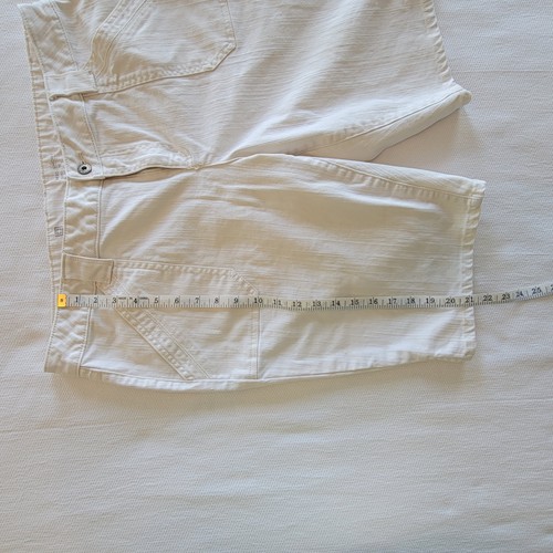 Liz Claiborne cremefarben elfenbein Denim mittelhohe Bermuda Wandershorts Damengröße 16 - Bild 11 von 15