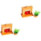 2 Sets Miniaturen Puppenhaus Zubehör Mini-Haus- Miniaturdekor