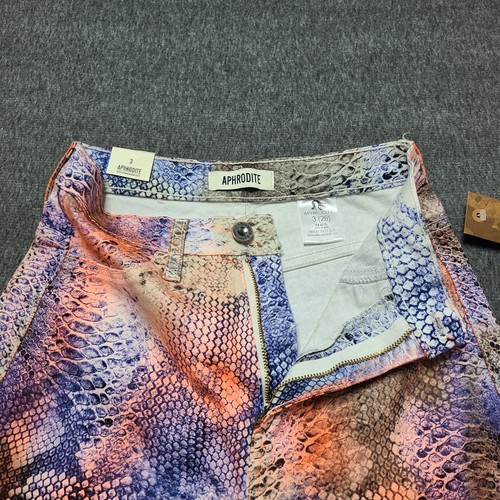 Pantalone Afrodite donna 3 26 multicolore stampa pelle di serpente gamba dritta made USA - Foto 4 di 9
