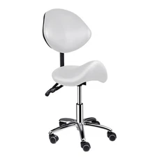 Hydraulic Saddle Stool Rolling Swivel Chair with Wheels Heavy Duty Stool Chair