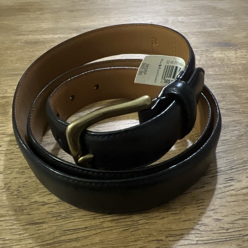 POLO Ralph Lauren Herren Italienischer Leder Gürtel Gr. 40 Schwarz Massive Messingschnalle - Bild 2 von 23