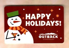 OUTBACK STEAKHOUSE Happy Holidays, Snowman ( 2023 ) Gift Card ( $0 )