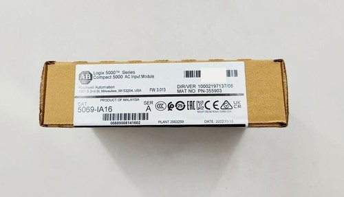 New Factory Sealed AB 5069-IA16 Compact 5000 AC Input Module PLC 5069IA16 - Picture 4 of 5