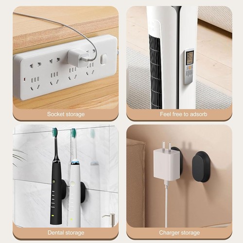 Magnetic Remote Control Holder Wall Mount, 4 Pack Upgraded 4 Pack, Black - Picture 7 of 7