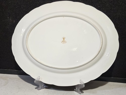 RED PANEL by Royal Crown Derby 13" Oval Platter Made in England - Picture 6 of 7