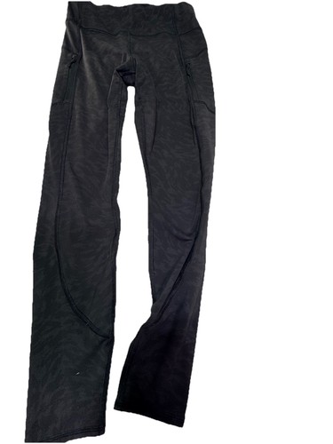 ATHLETA Medium Women's RAINIER PRINTED TIGHT Women's Poly Spandex Leggings Black - Picture 7 of 7