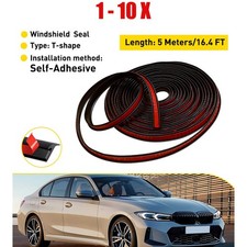 1-10pcs Roof Windshield Weather Seal Molding Edge Protector Seal 10mmx5m T-shape