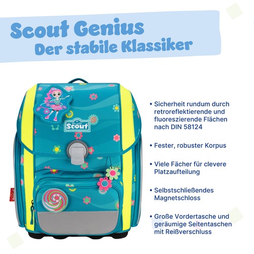 Scout Genius Schulranzen-Set Little Flowers - Bild 2 von 8